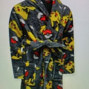 Pokemon Kids' Gray Pikachu Fleece Robe